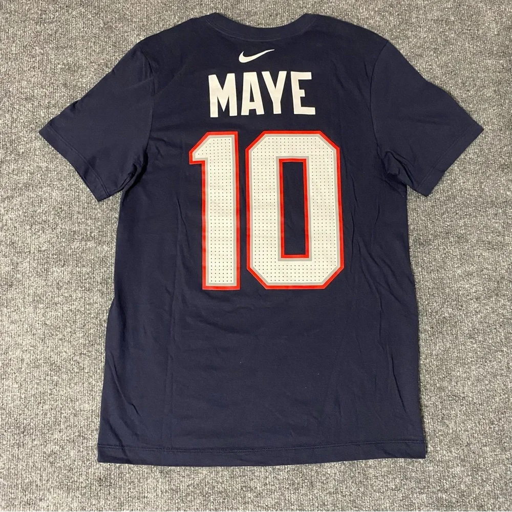 Nike Drake Maye New England Patriots Shirt Mens Small Blue NWT
